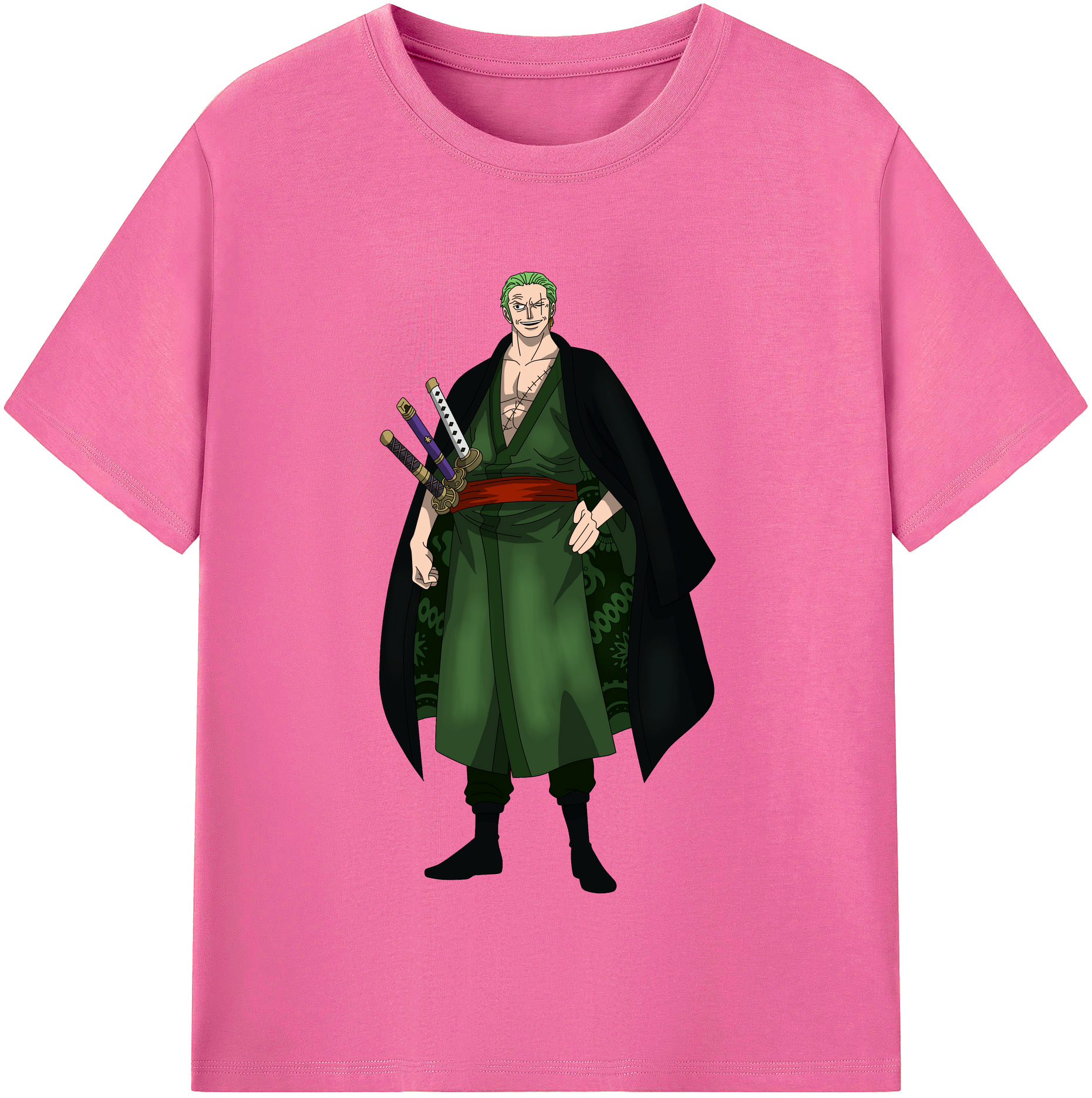 ワンピース ロロノア・ゾロ ONE PIECE Roronoa Zoro レディースカジュアルプリントTシャツ（綿100％）